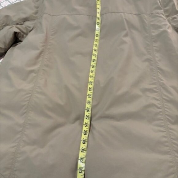 Eddie Bauer Goose Down Jacket Mens XXLarge Beige Mid-length Parka Full zip - Picture 16 of 16